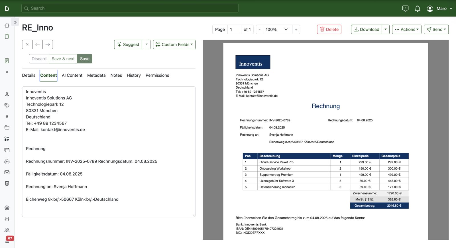 Datenmigration Schritt 6