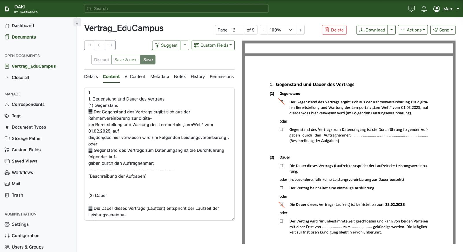 Datenmigration Schritt 10