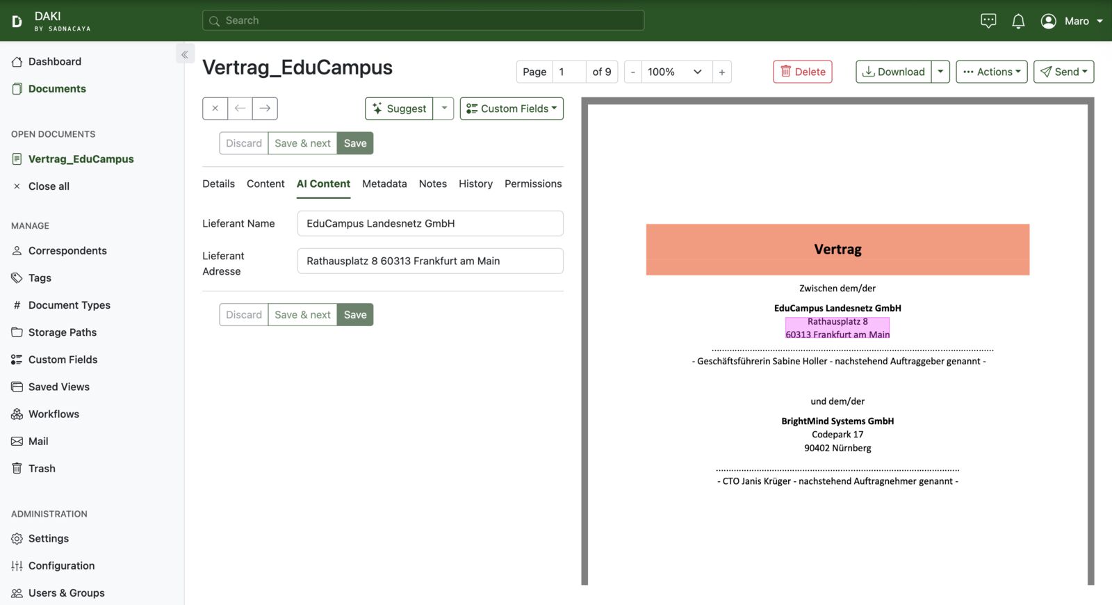 Datenmigration Schritt 11